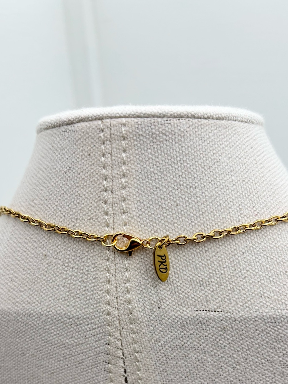 Gold-Tone Cream Pendant Necklace and Earring Set - Picture 5 of 5